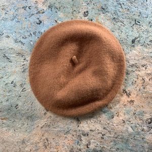 100% Wool Tan Beret Hat!